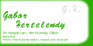 gabor hertelendy business card